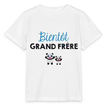 bientôt grand frère - T-shirt bio MINI CREATOR Stanley/Stella Enfant - blanc - Devant - Maike (125cm)
