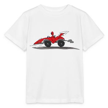 Voiture de course rouge - T-shirt bio MINI CREATOR Stanley/Stella Enfant - blanc - Devant - Maike (125cm)