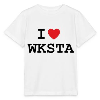 I LOVE WKSTA T-Shirt - Stanley/Stella MINI CREATOR Kids’ T-Shirt - white - Front - Maike (125cm)