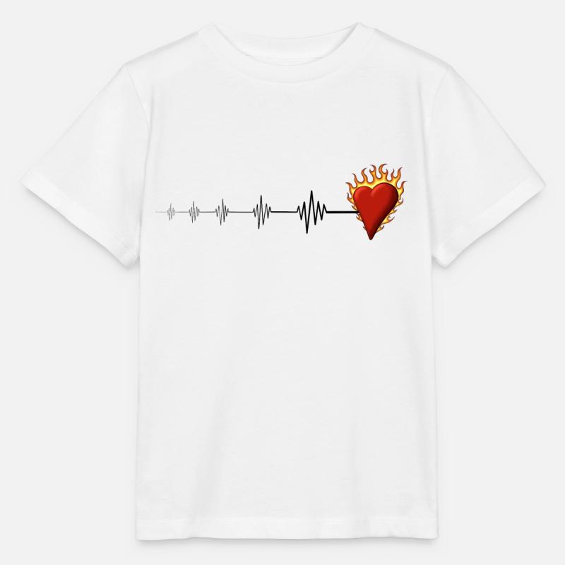 Cœur brûlant - T-shirt bio MINI CREATOR Stanley/Stella Enfant - blanc