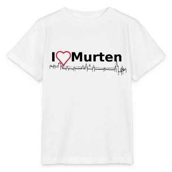 I Love Murten (mit Skyline der Altstadt) - Stanley/Stella Kinder T-Shirt MINI CREATOR  - Weiß - Vorne - Maike (125cm)