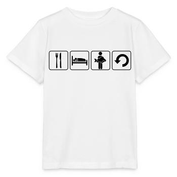 Angler Repeat Daily - Stanley/Stella MINI CREATOR Kids’ T-Shirt - white - Front - Maike (125cm)