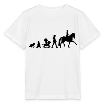 svg Evolution Dressur Reiter - Stanley/Stella Kinder T-Shirt MINI CREATOR  - Weiß - Vorne - Maike (125cm)