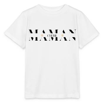 Maman chérie - T-shirt bio MINI CREATOR Stanley/Stella Enfant - blanc - Devant - Maike (125cm)