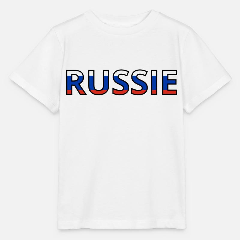 Drapeau russie - T-shirt bio MINI CREATOR Stanley/Stella Enfant - blanc