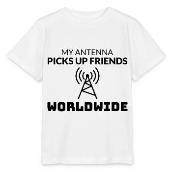 Opérateur radio amateur Fréquence des ondes radio - T-shirt bio MINI CREATOR Stanley/Stella Enfant - blanc - Devant - Maike (125cm)