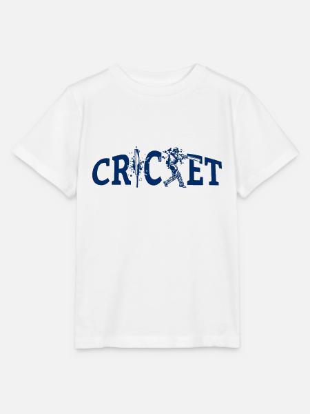 Cricket Lettering with Bat - Kricket - Stanley/Stella Kinder T-Shirt MINI CREATOR - Weiß