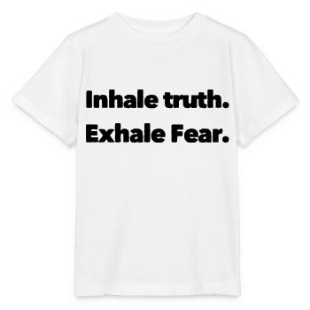 Yoga Spruch - Stanley/Stella Kinder T-Shirt MINI CREATOR  - Weiß - Vorne - Maike (125cm)