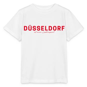 T-shirt Düsseldorf – Style Skyline & Rhin - T-shirt bio MINI CREATOR Stanley/Stella Enfant - blanc - Devant - Maike (125cm)