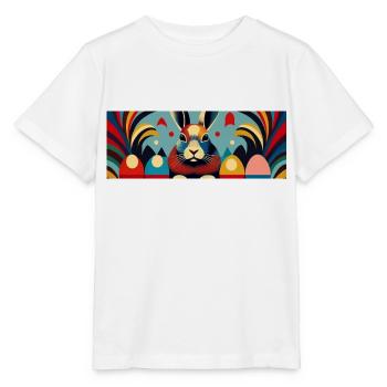 Lapin de Pâques n° 02 - T-shirt bio MINI CREATOR Stanley/Stella Enfant - blanc - Devant - Maike (125cm)