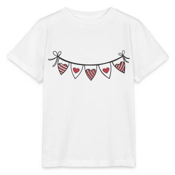 Herzgirlande Herzen - Stanley/Stella Kinder T-Shirt MINI CREATOR  - Weiß - Vorne - Maike (125cm)