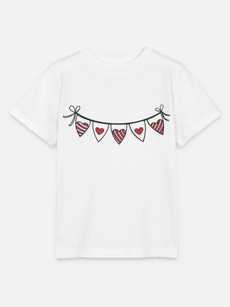 Herzgirlande Herzen - Stanley/Stella Kinder T-Shirt MINI CREATOR - Weiß