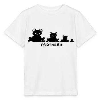 Frosch Frog Frogger Gruen Tier Zoo Fun Musthave - Stanley/Stella Kinder T-Shirt MINI CREATOR  - Weiß - Vorne - Maike (125cm)