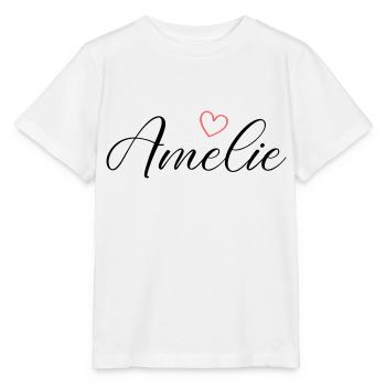 Amelie Name - Stanley/Stella Kinder T-Shirt MINI CREATOR  - Weiß - Vorne - Maike (125cm)