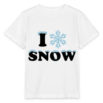 Schnee Winter, I LOVE, Schneeflocke, Apres Ski, - Stanley/Stella Kinder T-Shirt MINI CREATOR  - Weiß - Vorne - Maike (125cm)