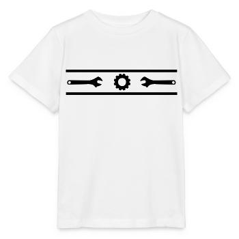 Schraubenschlüssel - Stanley/Stella Kinder T-Shirt MINI CREATOR  - Weiß - Vorne - Maike (125cm)