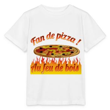 Fan de pizza - T-shirt bio MINI CREATOR Stanley/Stella Enfant - blanc - Devant - Maike (125cm)
