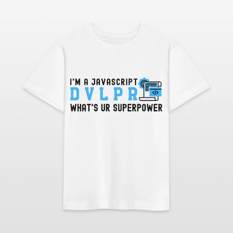 I'm a Javascript Developer what's your Superpower Stanley/Stella MINI CREATOR Kids’ T-Shirt