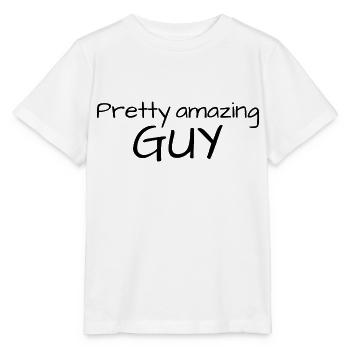 Pretty amazing guy - Stanley/Stella MINI CREATOR Kids’ T-Shirt - white - Front - Maike (125cm)