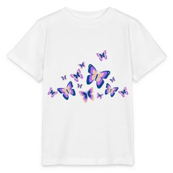 Butterfly Butterfly Insects Spring Summer colorful - Stanley/Stella MINI CREATOR Kids’ T-Shirt - white - Front - Maike (125cm)