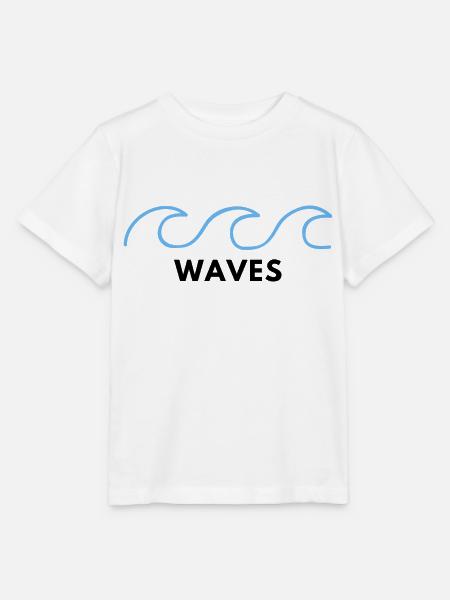 WAVES - Stanley/Stella Kinder T-Shirt MINI CREATOR - Weiß