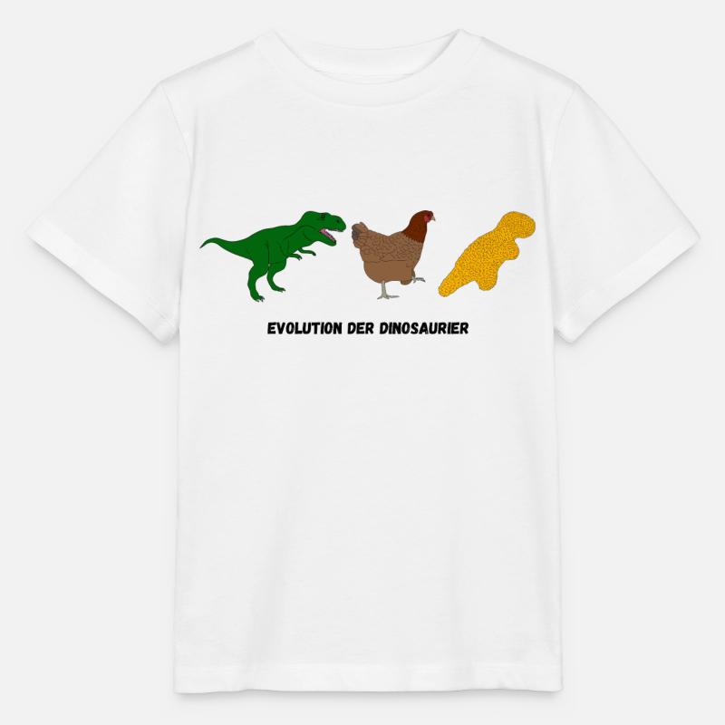 Évolution des dinosaures - T-shirt bio MINI CREATOR Stanley/Stella Enfant - blanc