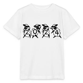 2024 Jahreszahl Datum Zahl Anno Kalenderjahr Sheep - Stanley/Stella Kinder T-Shirt MINI CREATOR  - Weiß - Vorne - Maike (125cm)