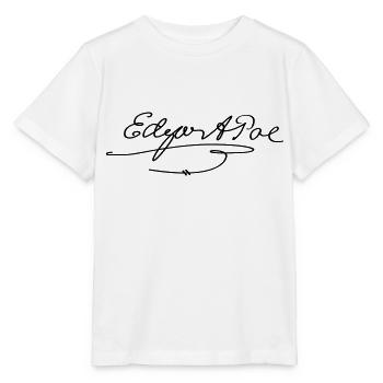 Edgar Allan Poe Signature - Stanley/Stella Kinder T-Shirt MINI CREATOR  - Weiß - Vorne - Maike (125cm)