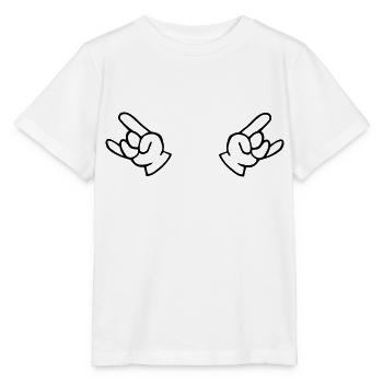 Hände metal - Stanley/Stella Kinder T-Shirt MINI CREATOR  - Weiß - Vorne - Maike (125cm)