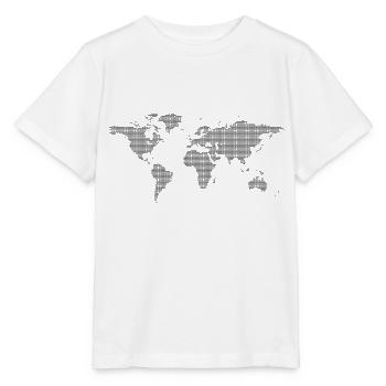 ASCII Carte du monde - T-shirt bio MINI CREATOR Stanley/Stella Enfant - blanc - Devant - Maike (125cm)