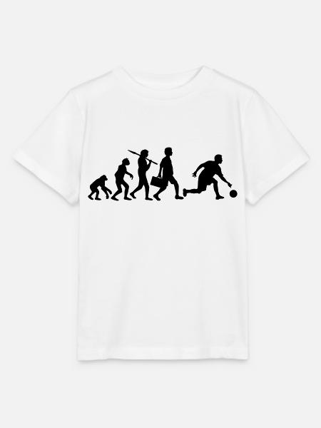 Evolution Of Bowling - Stanley/Stella Kinder T-Shirt MINI CREATOR  - Weiß
