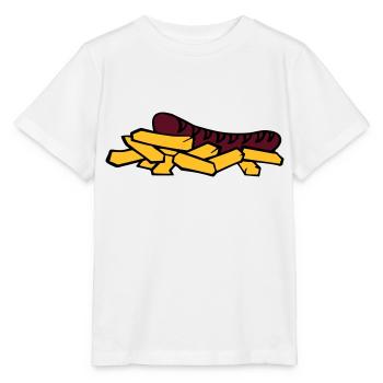 currywurst frite saucisse - T-shirt bio MINI CREATOR Stanley/Stella Enfant - blanc - Devant - Maike (125cm)