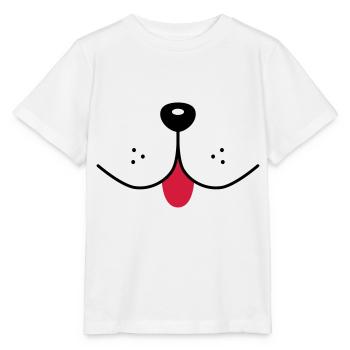 Dog face funny dog snout dogs nose mouth - Stanley/Stella MINI CREATOR Kids’ T-Shirt - white - Front - Maike (125cm)