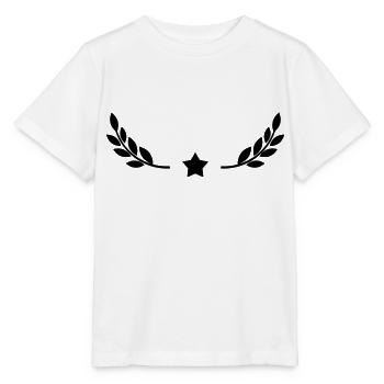 Étoile avec la couronne de lauriers Design - T-shirt bio MINI CREATOR Stanley/Stella Enfant - blanc - Devant - Maike (125cm)