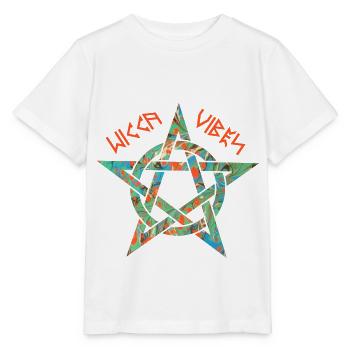 pentagram 3 e 4 wicca vibes runes - Stanley/Stella MINI CREATOR Kids’ T-Shirt - white - Front - Maike (125cm)