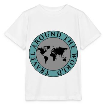 Reisen, Weltkarte, Urlaub, Camping, Shirt, Outdoor - Stanley/Stella Kinder T-Shirt MINI CREATOR  - Weiß - Vorne - Maike (125cm)