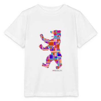 I Love Berlin Shirt - Berlin Bär Design - Berlin - T-shirt bio MINI CREATOR Stanley/Stella Enfant - blanc - Devant - Maike (125cm)