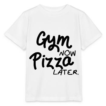 Fitnessstudio und Pizza - Stanley/Stella Kinder T-Shirt MINI CREATOR  - Weiß - Vorne - Maike (125cm)