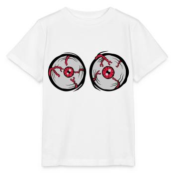 Crazy Horror Monster Eyes - Stanley/Stella MINI CREATOR Kids’ T-Shirt - white - Front - Maike (125cm)