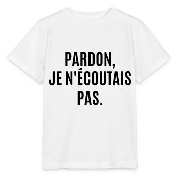pardon je n'écoutais pas - T-shirt bio MINI CREATOR Stanley/Stella Enfant - blanc - Devant - Maike (125cm)