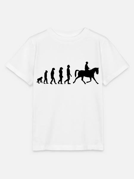 Evolution des Reitens - Stanley/Stella Kinder T-Shirt MINI CREATOR  - Weiß