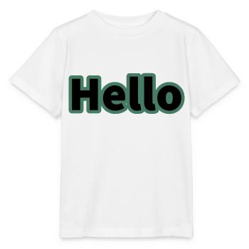 Hello - Stanley/Stella MINI CREATOR Kids’ T-Shirt - white - Front - Maike (125cm)