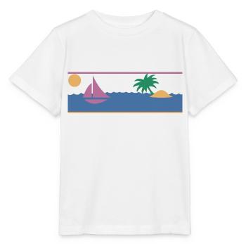 Voilier South Seas Sun Beach Plamen - T-shirt bio MINI CREATOR Stanley/Stella Enfant - blanc - Devant - Maike (125cm)