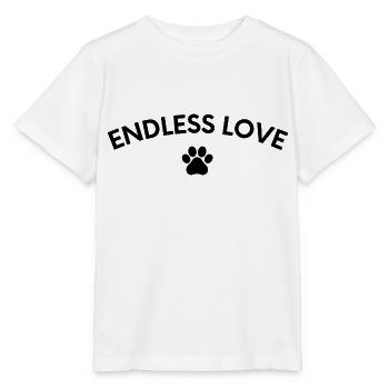 Endless love dog dogs love dogs - Stanley/Stella MINI CREATOR Kids’ T-Shirt - white - Front - Maike (125cm)