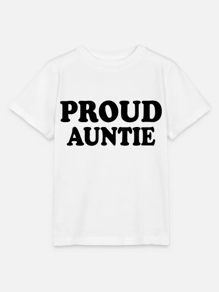 Proud auntie - Stanley/Stella Kinder T-Shirt MINI CREATOR - Weiß