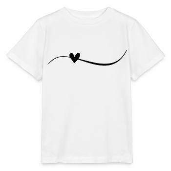 Ligne avec cœur - T-shirt bio MINI CREATOR Stanley/Stella Enfant - blanc - Devant - Maike (125cm)