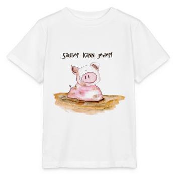 Sauber kann jeder! - Stanley/Stella Kinder T-Shirt MINI CREATOR  - Weiß - Vorne - Maike (125cm)