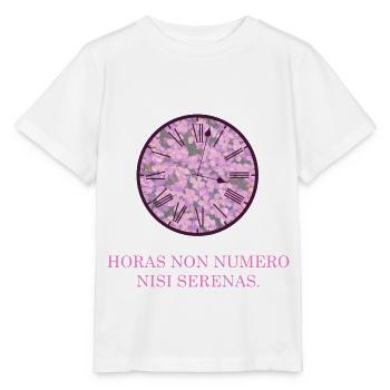 ich zähle nur die heiteren stunden latein - Stanley/Stella Kinder T-Shirt MINI CREATOR  - Weiß - Vorne - Maike (125cm)