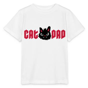 Wilder Kater Cat Dad - Stanley/Stella Kinder T-Shirt MINI CREATOR  - Weiß - Vorne - Maike (125cm)