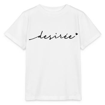 Desirée Cursive Name - Stanley/Stella MINI CREATOR Kids’ T-Shirt - white - Front - Maike (125cm)